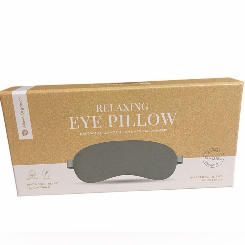 Hot or Cold Organic Cotton & Lavender Relaxing Eye Pillow- Gray